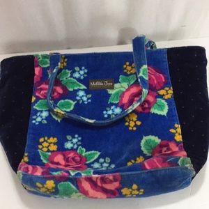 Matilda Jane  Floral Polkadot Terry Cloth Tote Beach Bag